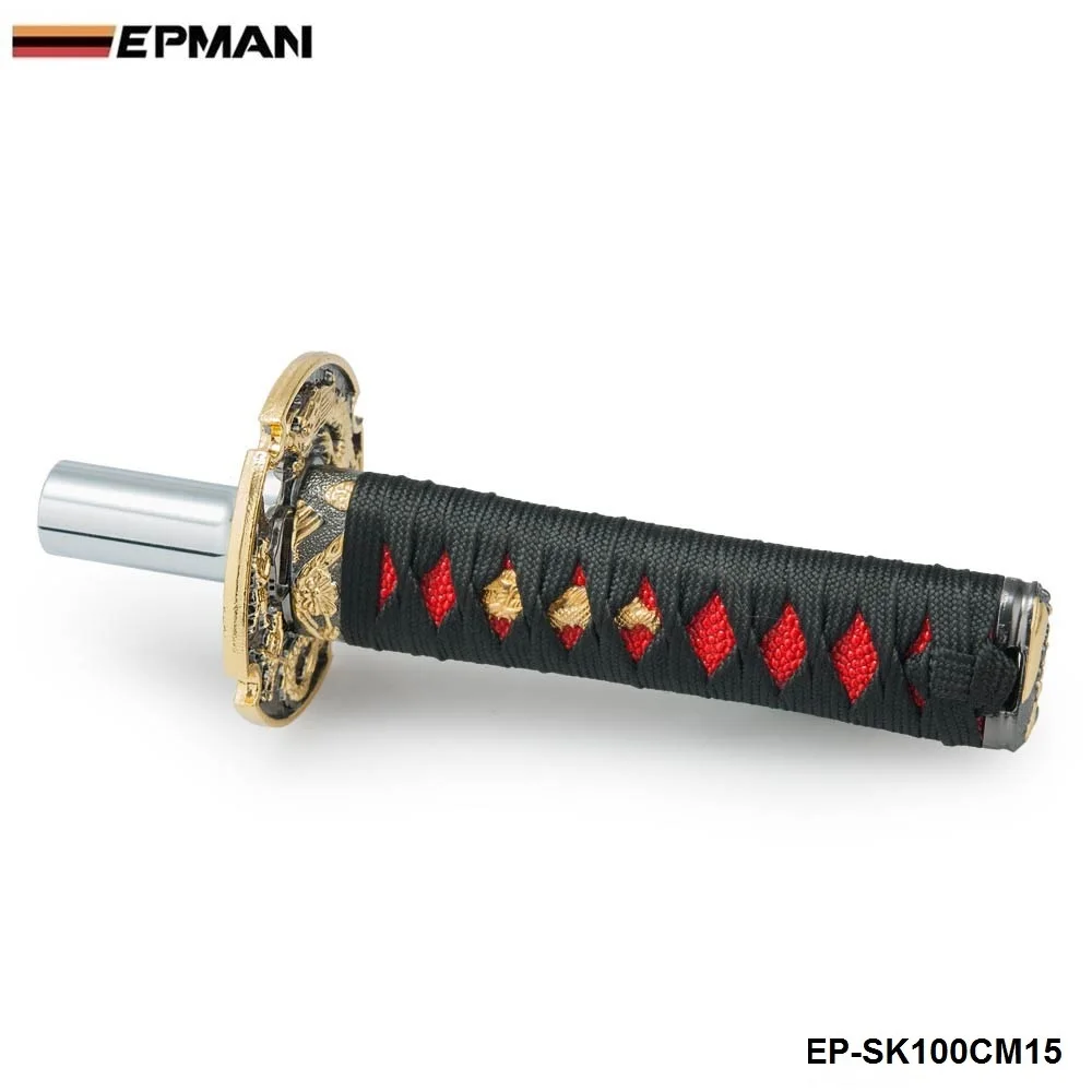 Jdm Short Samurai Sword Shift Knob Shifter 150mm Metal Weighted Sport Katana Shift Knob For AUDI A4 B6 1.8T EP-SK100CM15