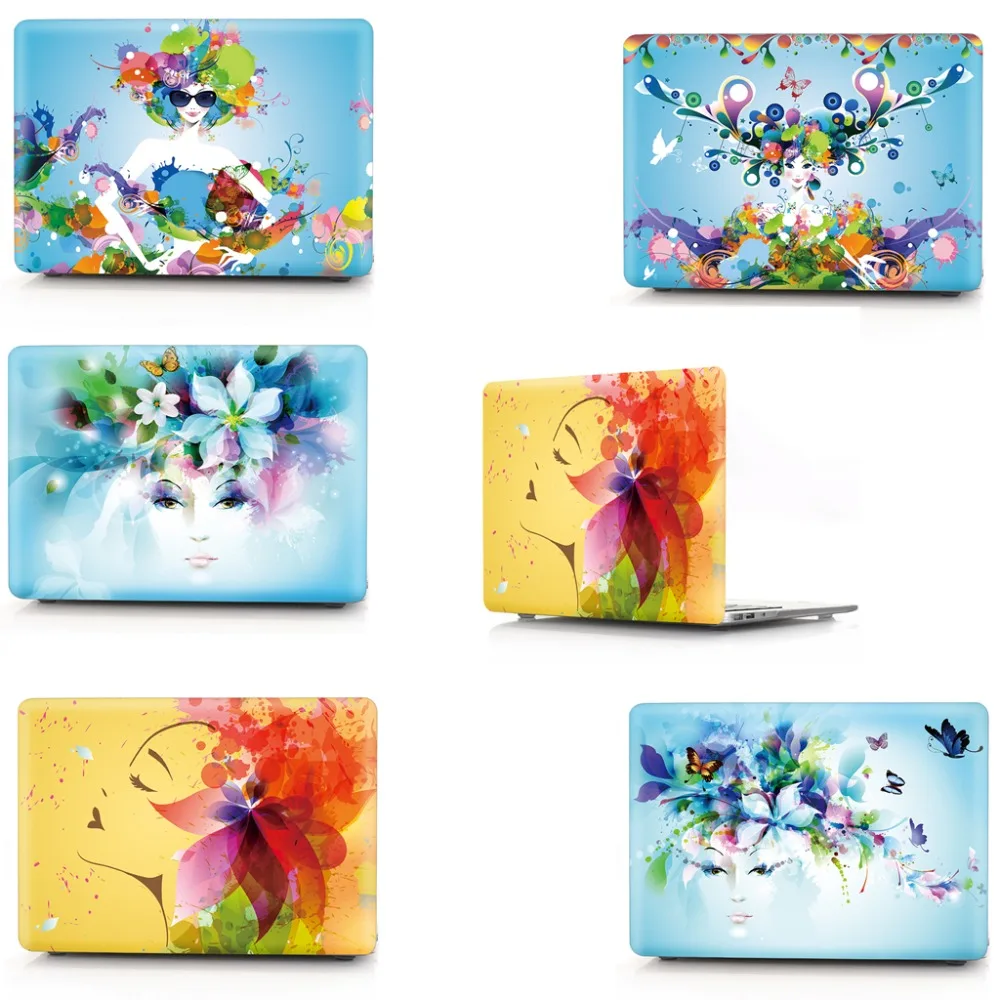 

Flower girl Laptop Case For MacBook Air 11 12 13 hard case For Macbook Pro Retina 12 13 15 Scren Protector + keyboard Cover