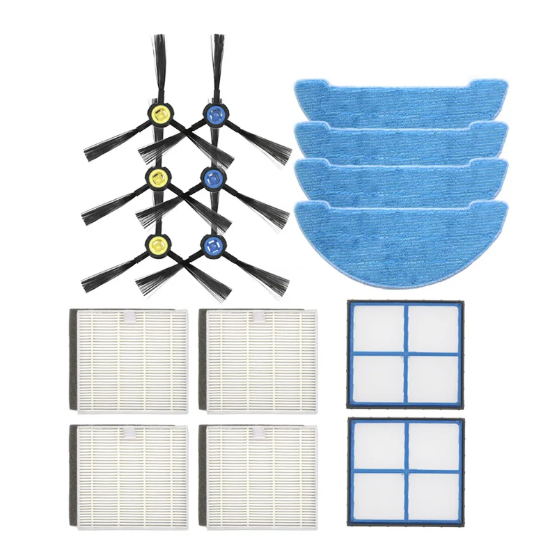 

Hepa filter + side brush + main filter + mop cloth for ilife V8 V8s X750 X800 X785 V80 vacuum cleaner spare parts