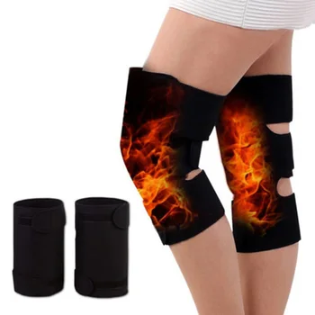 

2018 Newly 1 Pair Self Heating Kneepad Knee Support elastic belt Magnetic Tourmaline Therapy Knees Massager Self-heating pad