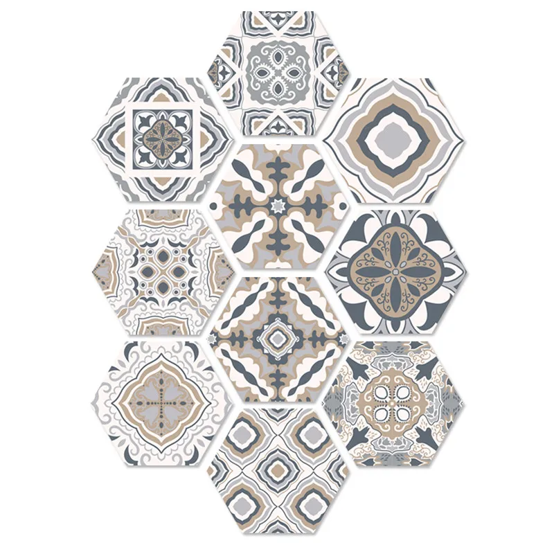 Buy Tile style bathroom floor stickers Creative DIY