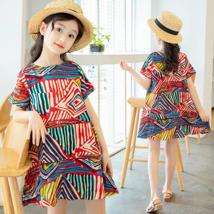 

Girls Summer Dress Kids Toddler Princess Children Dresses National Style 3 4 5 6 7 8 9 10 11 12 13 Years