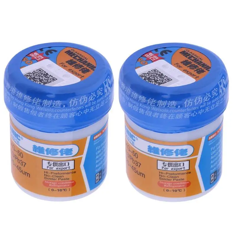 2PCS/SET Welding Flux Mechanic Soldering Solder Welding Paste Flux XG-50 BGA SMT Soldering DYI Repair Tool High Quality