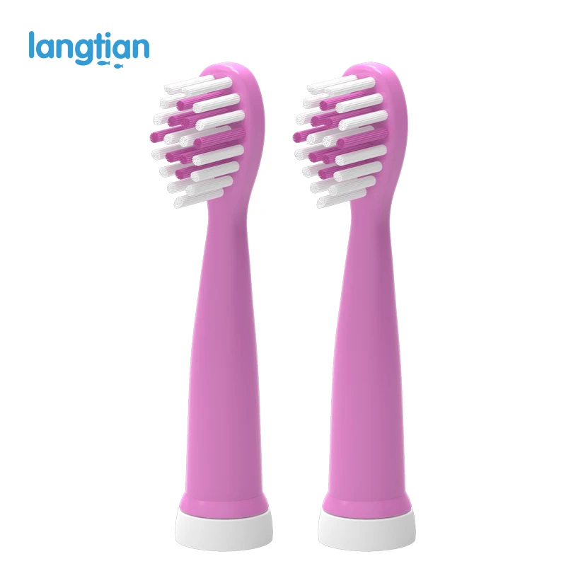 Langtian, электрическая зубная щетка для ухода за ребенком, насадки для детей, 4 шт., сменные насадки для зубной щетки, дополнительная головка для ухода за полостью рта, щетка