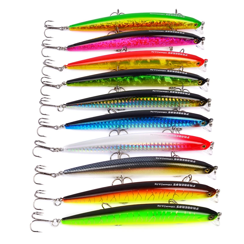 PROBEROS 1 قطعة الصيد السحر الليزر أسماك Wobblers Crankbait الصلب Aritificial 3D عيون الطعوم Pesca إيسكا 6 # السنانير 10 الألوان PROBEROS 1 قطعة الصيد السحر الليزر أسماك Wobblers Crankbait الصلب Aritificial 3D عيون الطعوم Pesca إيسكا 6 # السنانير 10 الألوان