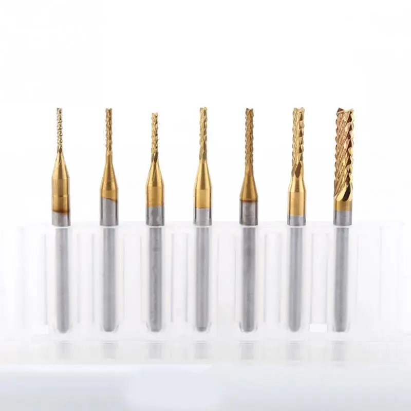 

Cemented Carbide Engraving Drill Bit End Mill for PCB CNC Burr 1.0mm to 3.175mm