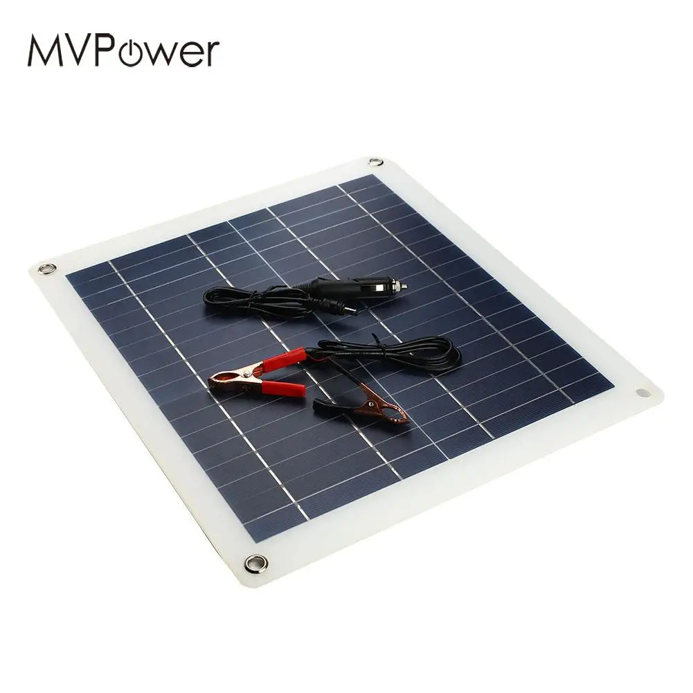 

Emergency Power Supply DC Port+Cigarette Lighter Durable Car Battery Charging Solar Generator 25W 18V Battery Solar Panel