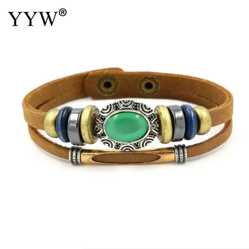 Bracelet Wholesale Jewelry adjustable Leather Bracelet for Women Bangle Europe Beads Charms ...