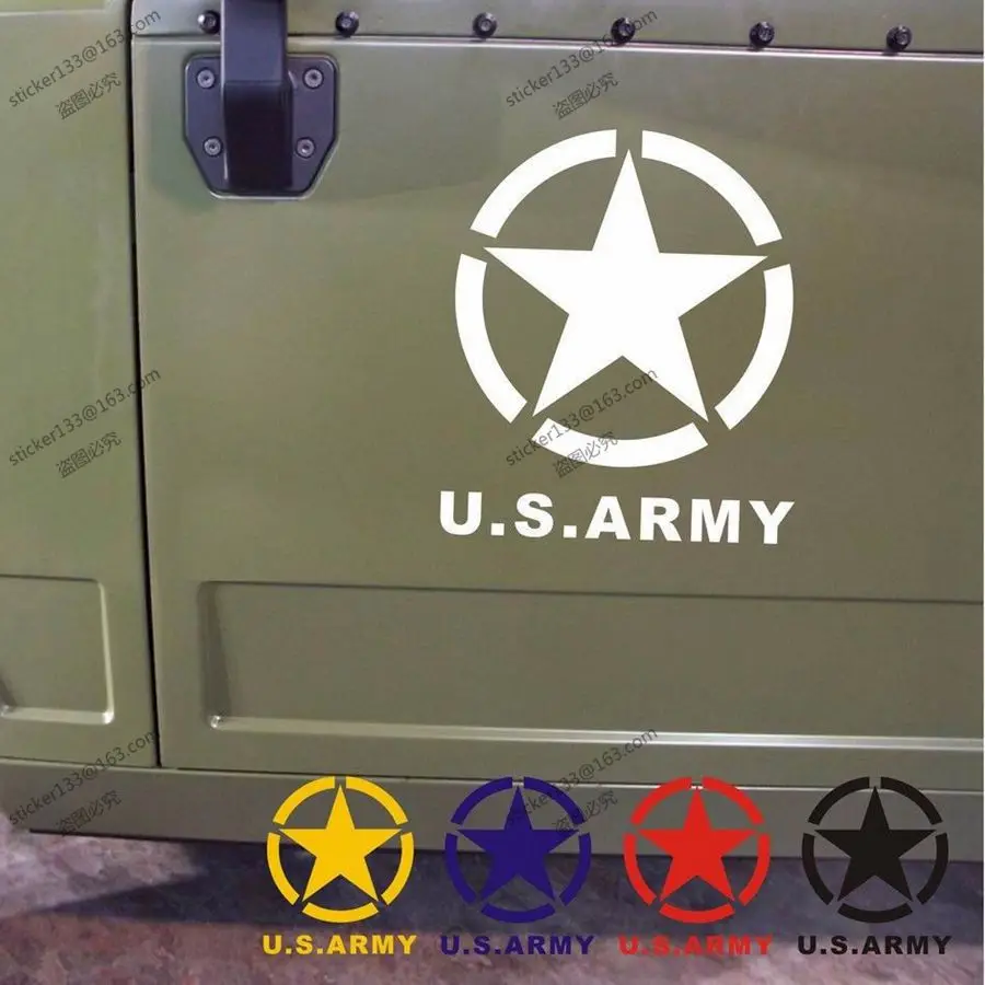 

Army Star WW2 Vinyl Car Decal Bumper Sticker Fit for Jeep etc,choose size and color!