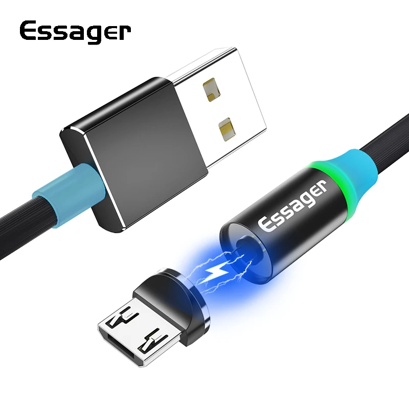 Essager Magnetic Micro USB Cable For Samsung Xiaomi 2A Fast Charge Magnet Data USB Charging Cable Wire Cord Mobile Phone Cables