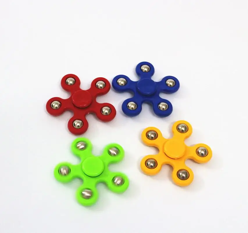 Пять Сталь шары цветы Снежинка из АБС-пластика фиджет-Спиннер, ручная Вертушка для лучшей фокусировки уменьшить аутизм ADHD, антистрессовые игрушки с подарочной коробкой