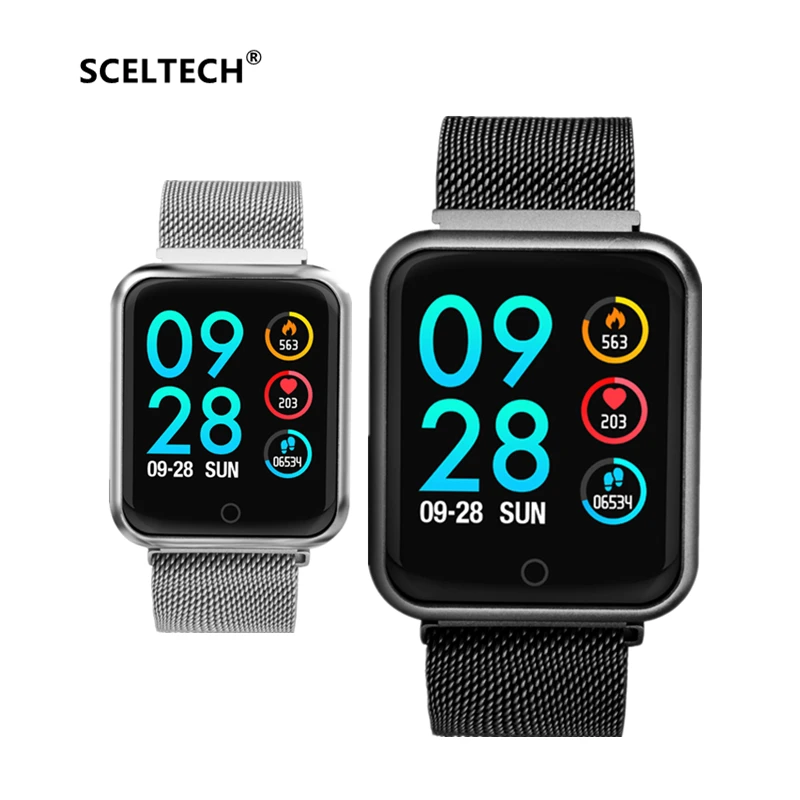 Смарт часы SCELTECH P68 цветной экран Bluetooth спортивный ремешок Миланский