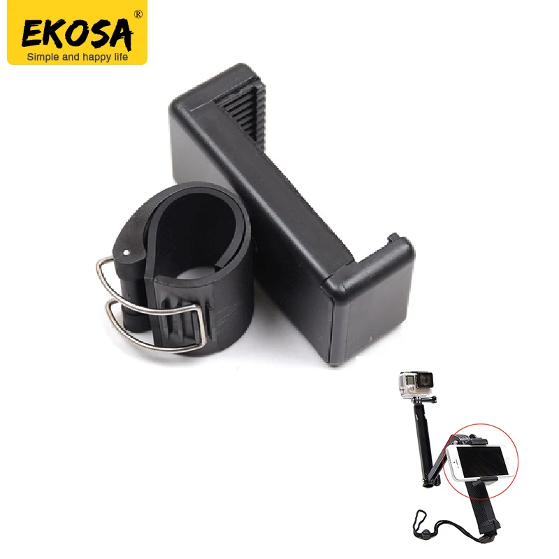 

EKOSA Selfie Stick Phone Clip for Gopro Hero 5 6 4 3 Xiaomi Yi 4K Eken H9 Accesories Mount For SJCAM SJ4000 SJ5000 Action Camera