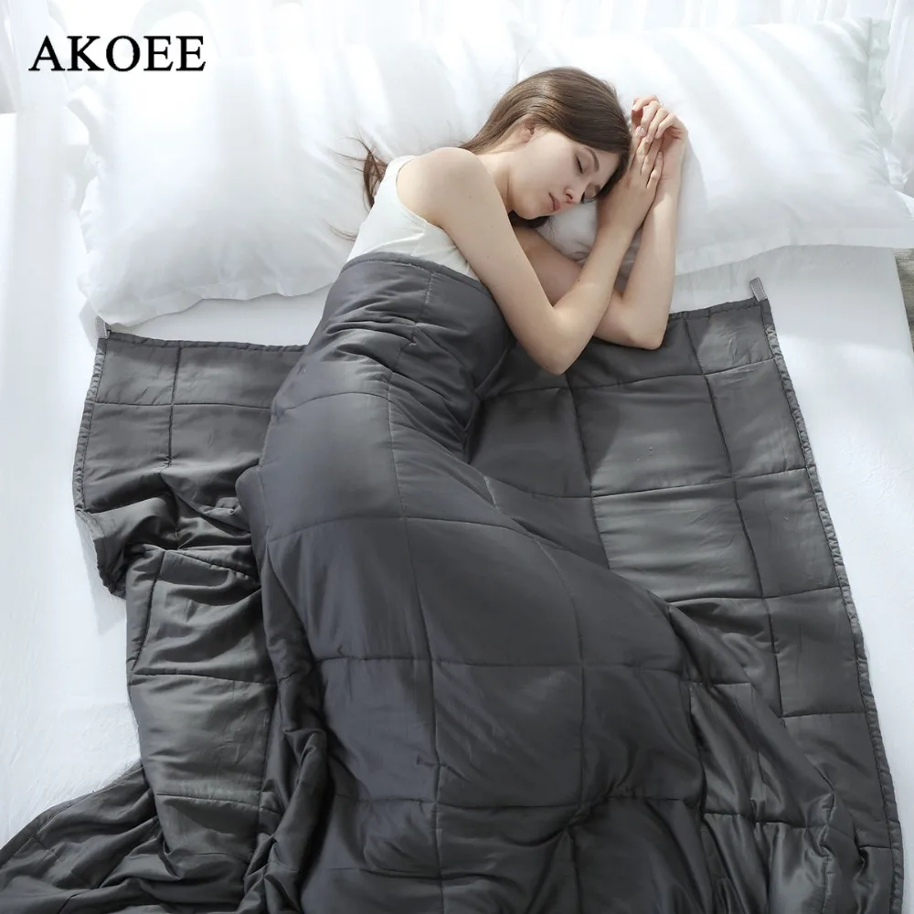 Утяжеленное одеяло из хлопка для улучшения сна, декомпрессия для снятия тревоги, гравитационное одеяло для взрослых, одеяло, тяжелое одеяло