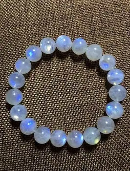 

free shipping Natural Blue Kyanite Cat Eye Round Beads Bracelet 13mm AAA