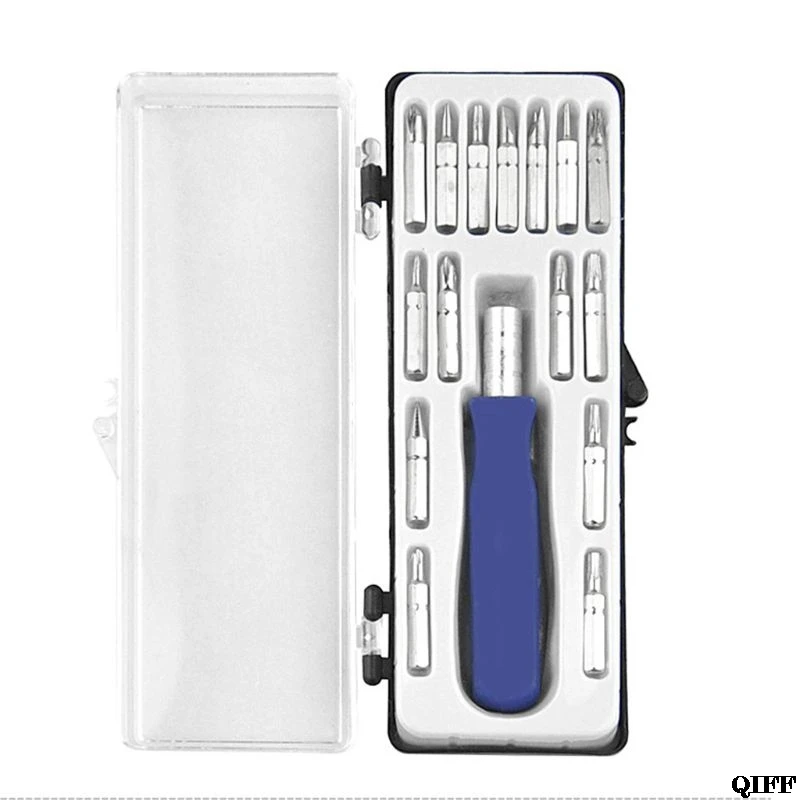 

Multi-function Screwdriver Set With 16pcs Magnetic Screwdriver Bits for SmartPhones Computers Notebooks Repairing Repair Tool