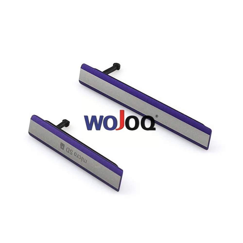 WOJOQ New USB Charging Port Dust Plug Cover For Sony Z2 L50W D6503 D6502 D6543 Micro SD Port + SIM Card Port Slot Cover