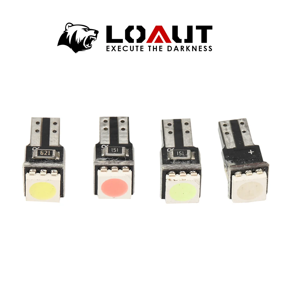 10 шт. T5 1 SMD 5050 автоматический датчик светодиода лампочки приборной панели лампа