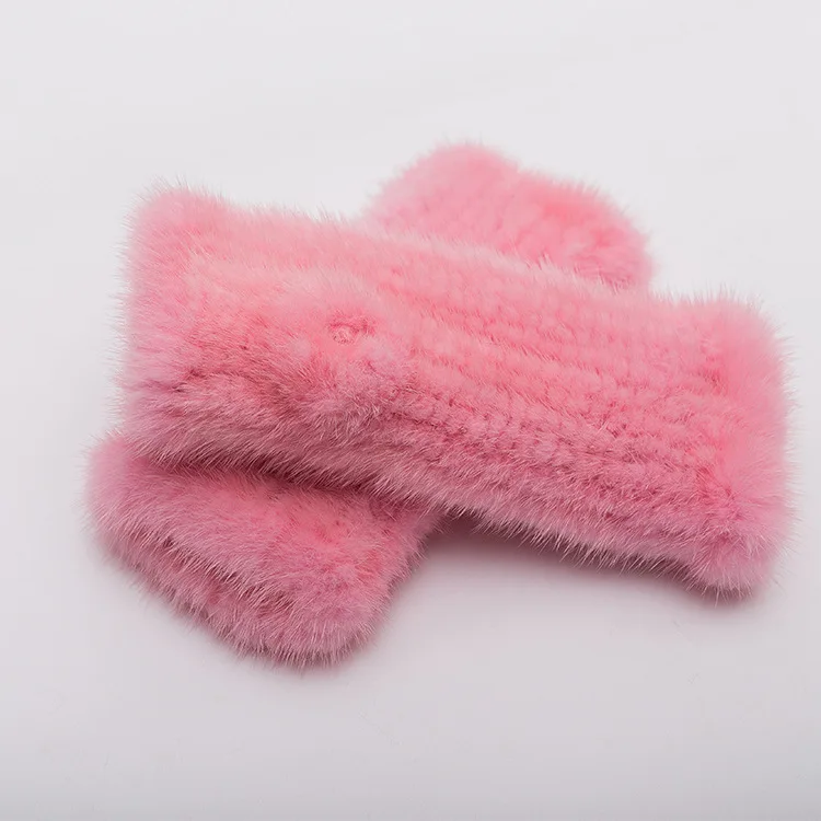 Luxury good quality Winter mink fur gloves for women Knitted Mink Fur Fingerless Genuine Gloves 2017 New Wome (1)