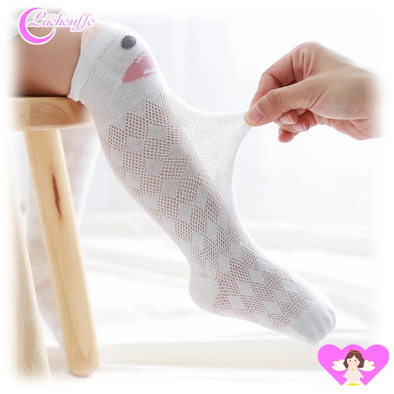 

New Style Baby Stockings Summer Thin Genuine On Sale Children Over The Knee Cotton Fishnet Breathable Stop Mosquito