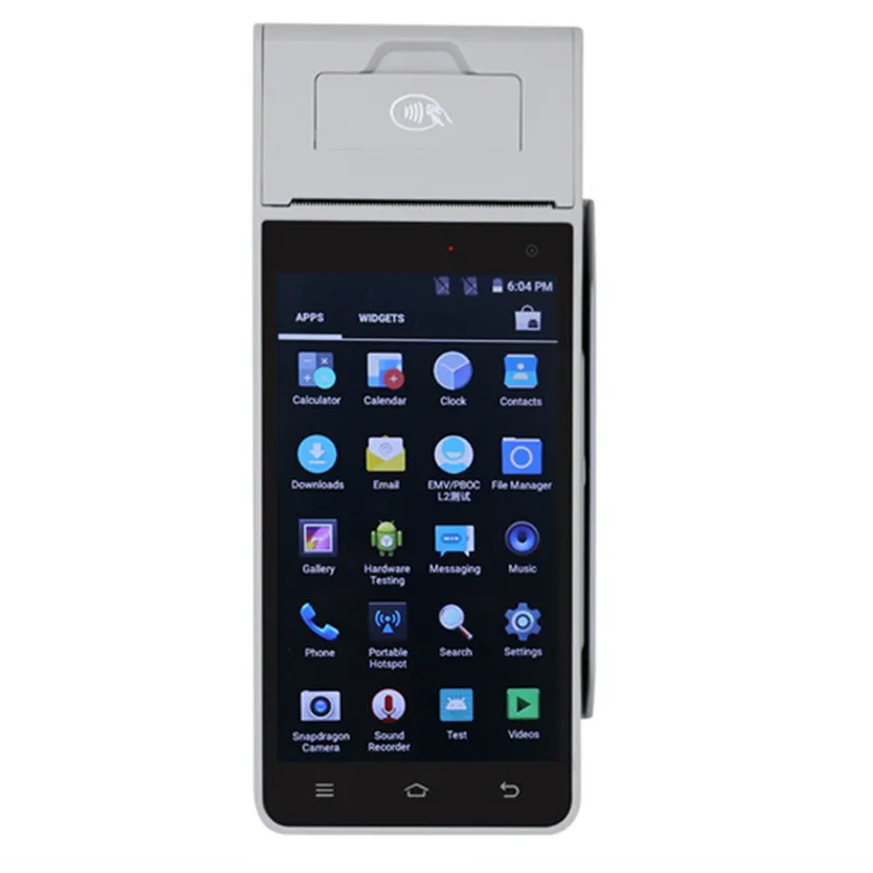 POS терминал 5 дюймов сенсорный экран дисплей Bluetooth Беспроводной EMV оплаты ручной Android POS со встроенным принтером