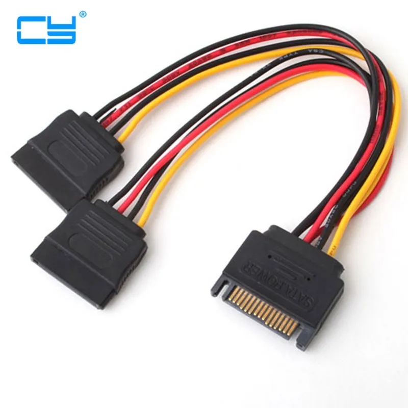 

SATA II hard disk Power Male to 2 Female Splitter Y 1 to 2 extension Cable