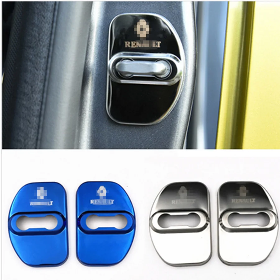 

Fit For Renault Duster Koleos Clio Anti Rust Door Lock Protective Cover 304 Stainless Steel DoorLock Covers Set of 4 Pieces