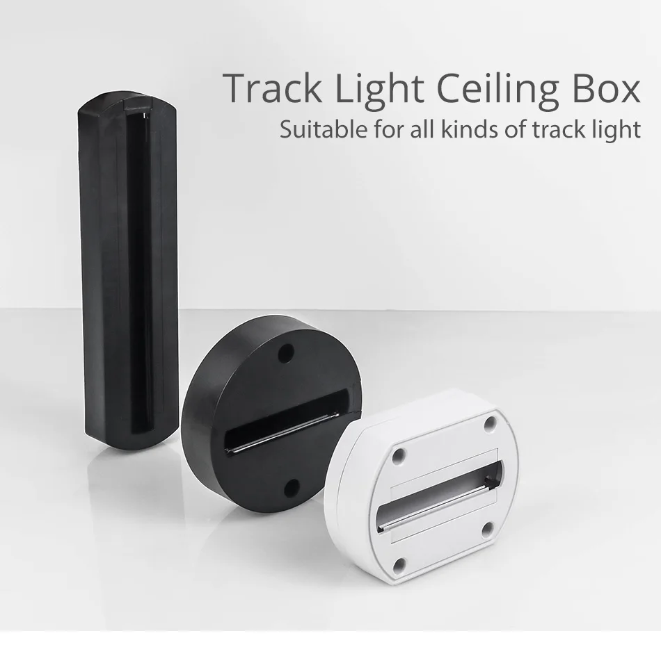 White New Type LED Track Light Ceiling Box Rail Lights Connector Accessories For LED Spotlight  2 Wire 3 Wire Home Lighting  (3)