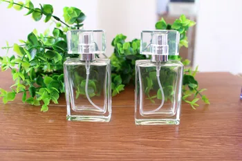 

2pcs/lot 30ml Square Glass Spray Perfume Bottles In Refillable Empty Parfum Atomizer Container With Sarin Cap