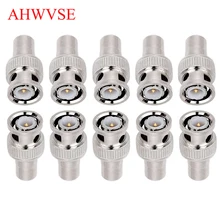 Ahwvse 10x BNC штекер RCA Женский коаксиальный кабель разъем адаптера Муфта для видеонаблюдения Камера