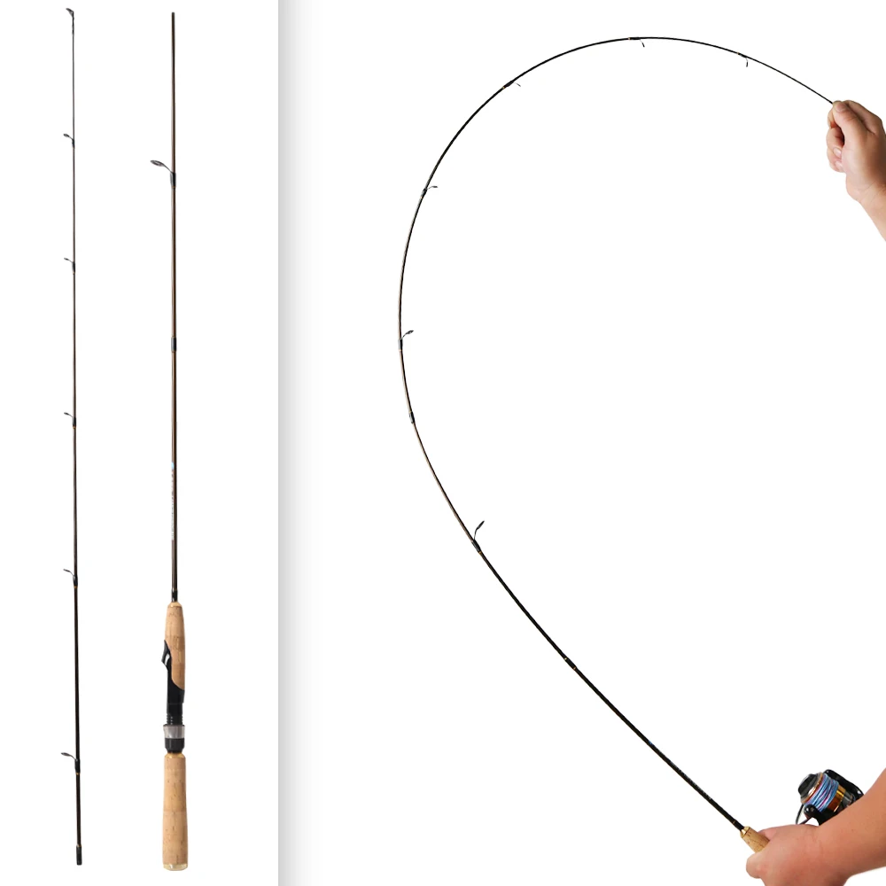 

UL Fishing Rod 1.8m Fast Action Ultra Light Weight 0.8-5g 2 Sections Carbon Fishing Rod Ascent