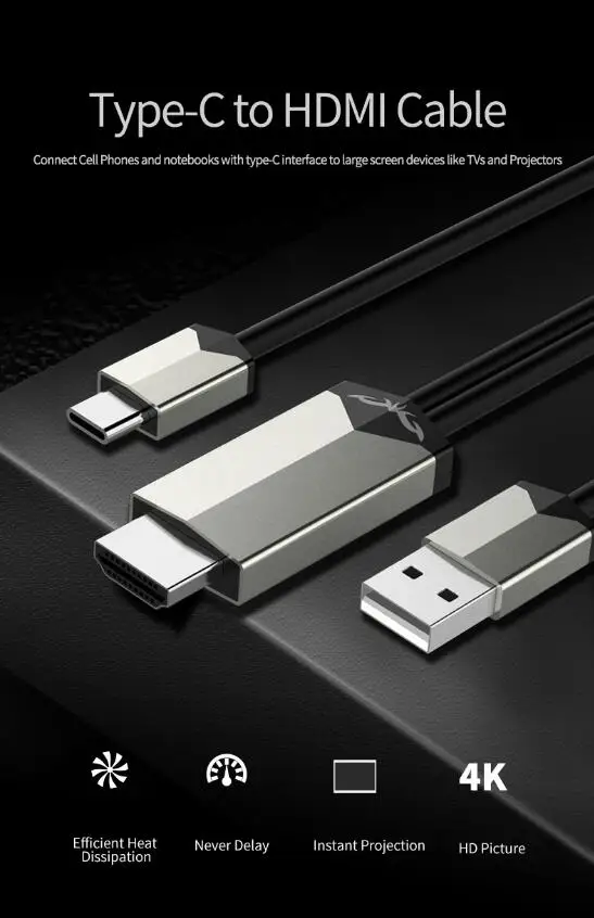 Koqit Mira экран tv Stick USB C Тип C кабель Plug Play зеркальное отображение экран для Android HD ТВ адаптер HDMI Потоковое