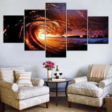 Canvas Pictures Living Room HD Prints Paintings Home Decoration Framework 5 Pieces Red Sunset Sea Waves Seascape Poster Wall Art Canvas Pictures Living Room HD Prints Paintings Home Decoration Framework 5 Pieces Red Sunset Sea Waves Seascape Poster Wall Art