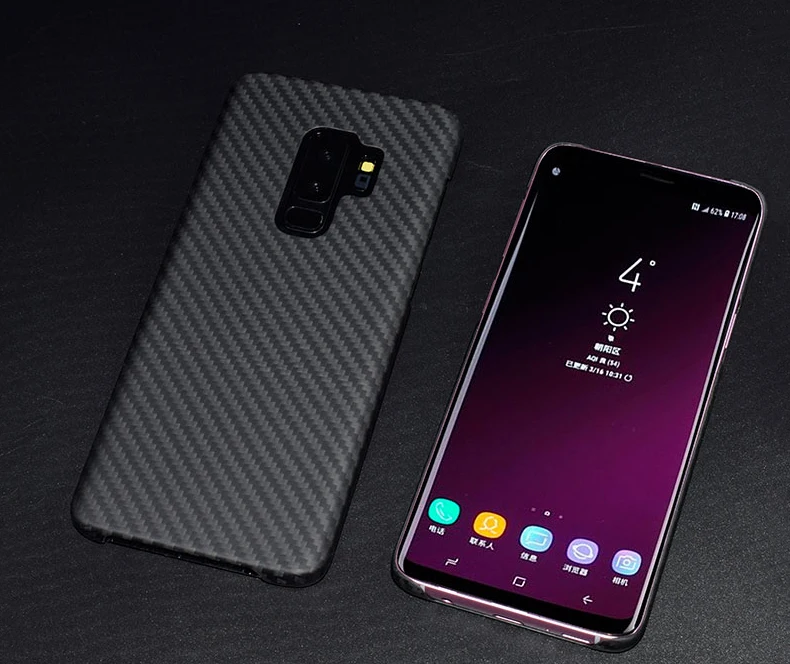Чехол для samsung S9 Plus, роскошный тонкий жесткий чехол из настоящего матового углеродного волокна, защитный чехол для телефона, чехол для samsung S9