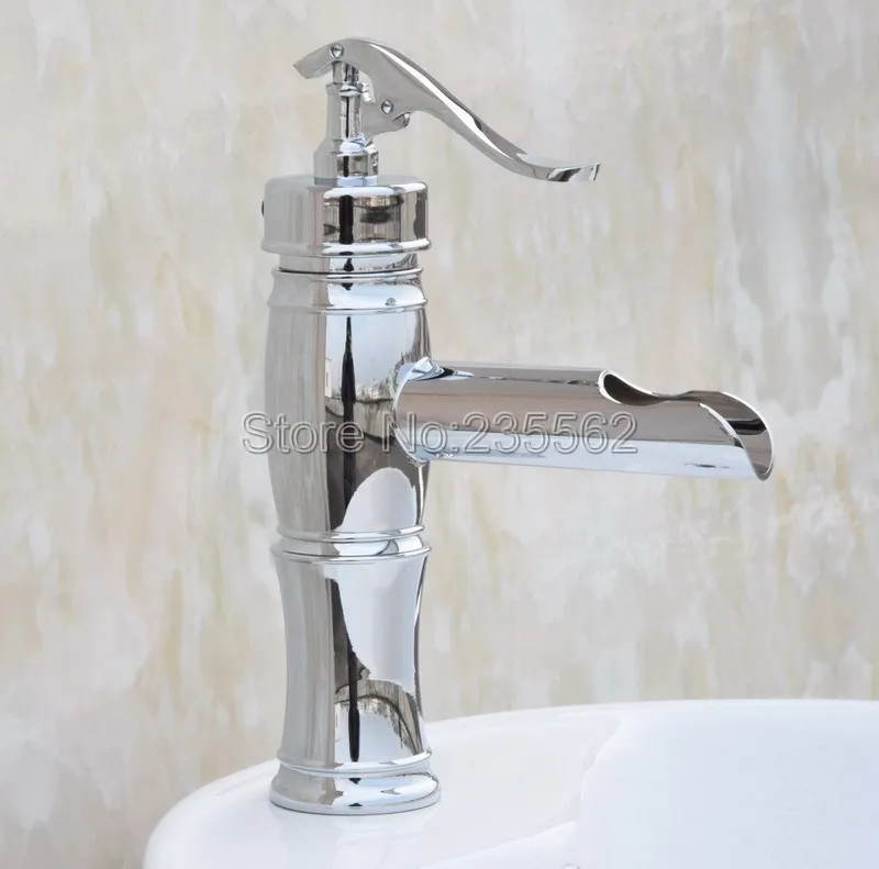 Polished Chrome New Water Pump Look Style Bathroom Faucet