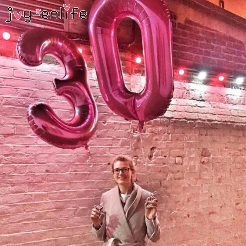 40 дюймов 30/40/50/60 юбилей надувные шары из алюминиевой фольги с днем рождения