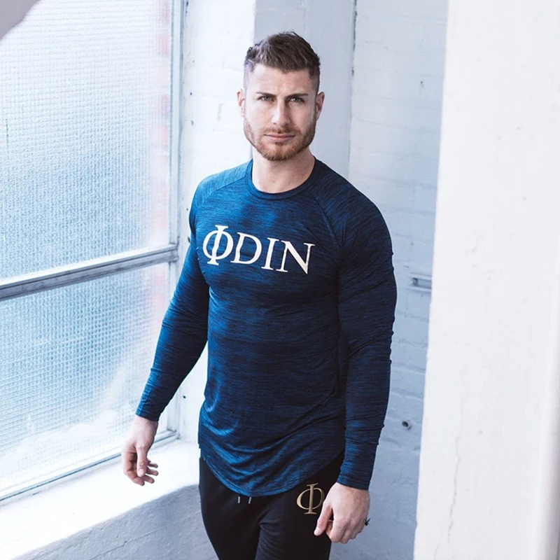 Men Long Sleeve T Shirt Sport gym shirt (7)