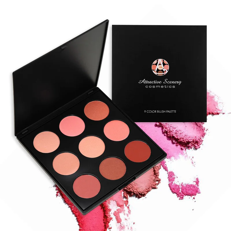

5 Models Mineral Blusher Palette Blush Makeup Foundation Glow Bronzer Contour Powder Makeup 9 Color Waterproof concealer Palette