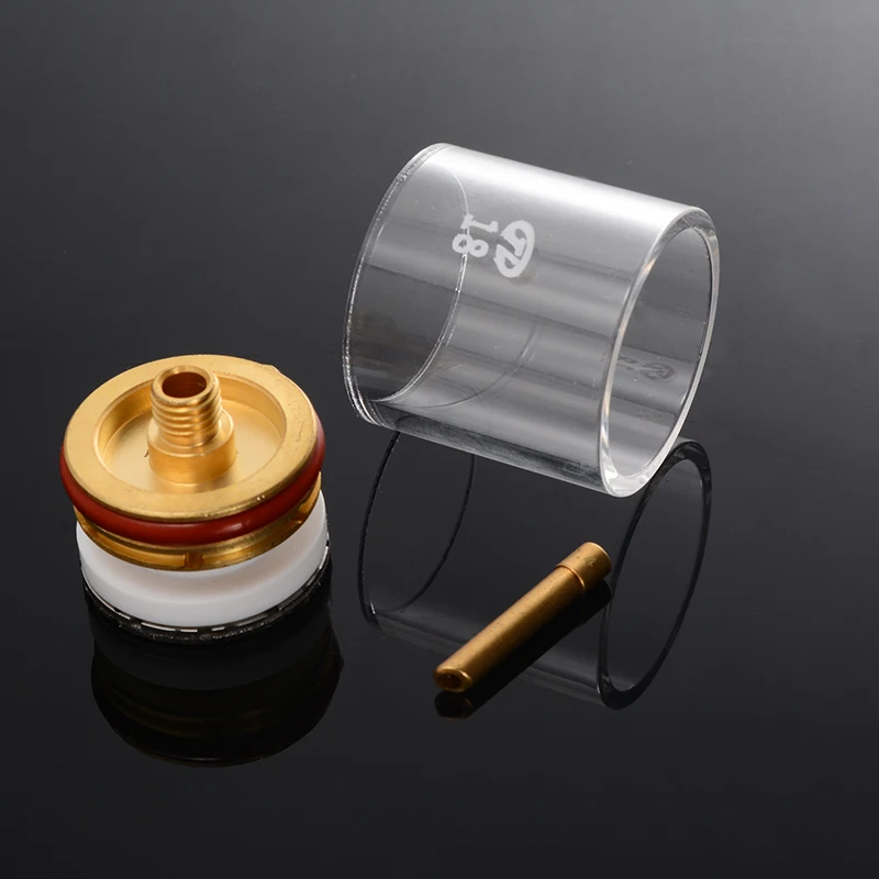 5pcs/set Tig Welding Torch Stubby Cup Gas Collet Body Lens Kit for WP-9/20/25 3/32" 2.4 mm TIG Welding Torch