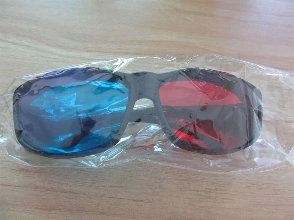 Универсальные 3D очки/красные синие 3D очки анаглиф 40 шт - Цвет: black frame