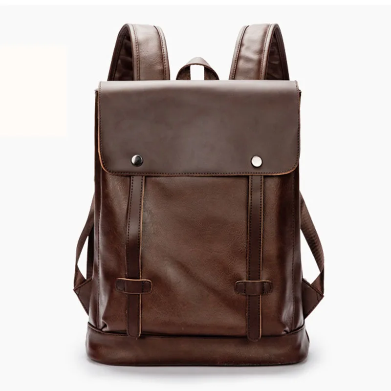 

Trend Backpack Men's Bags 2018 Multifunction Rucksack Waterproof PU Leather Computer Backpacks For Teenager