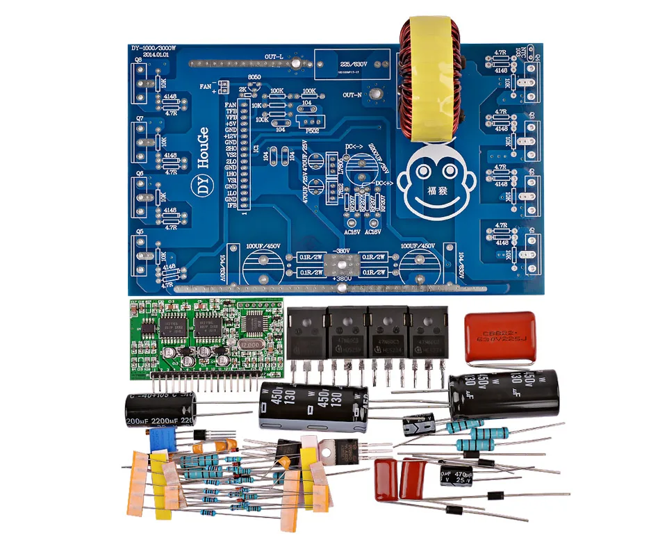 SUNYIMA 1 комплект 2000 Вт чистый синусоидальный инвертор Conventer плата питания пост синусоидальный волновой усилитель плата трансформатор DIY наборы