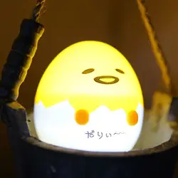 Милые японского аниме Gudetama яйцо Батарея ночника Спальня luminaria Игрушка Ленивый яичный желток Gudetama сна светодиодный детей Новинка освещение