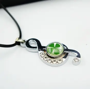 

FREE SHIPPING 18 pcs real four leaf clover specimen classical music note fashion jewelry