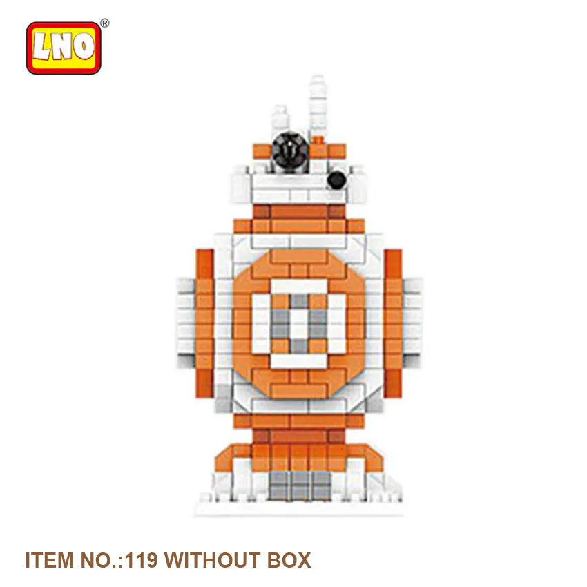 LNO строительные блоки йода мини блоки Дарт Вейдер DIY Модель BB-8 R2-D2 пластиковые кирпичи развивающие игрушки для детей без коробки