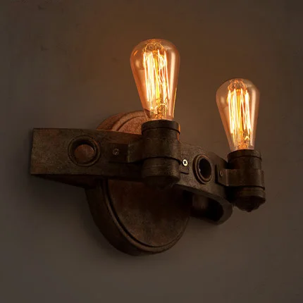 

Loft American Country Style Wall Light Wrought Iron Wall Lights Edison Vintage Lamp Creative Metal Wall Sconces Lighting
