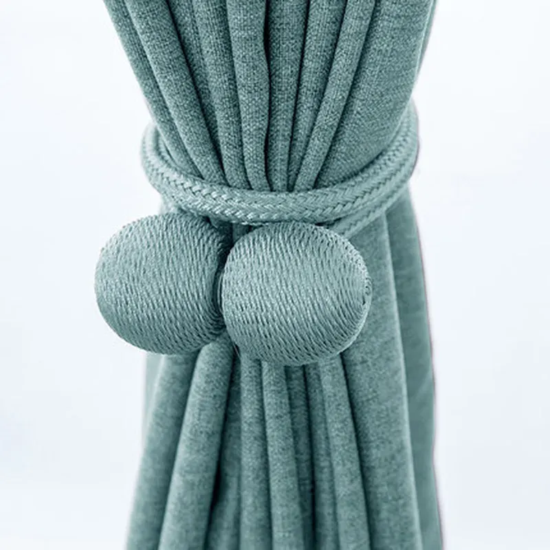 

2pcs curtain buckle Hanging Belts Ropes Clips Fastener Magnetic Tieback Home Decor Curtain Decorative Accessories