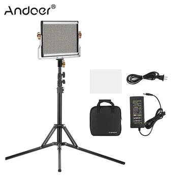 

Andoer CRI95+ Portable LED Video Light Fill-in Lamp Adjustable Brightness 3200-5600K Photography Lighting with Light Stand