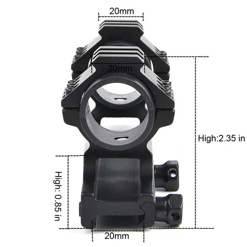 Охотничий сверхмощный консольный двойной кольцо 25,4 мм/30 мм прицел крепление Picatiiny Rail 20 мм Вивер адаптеры пистолет