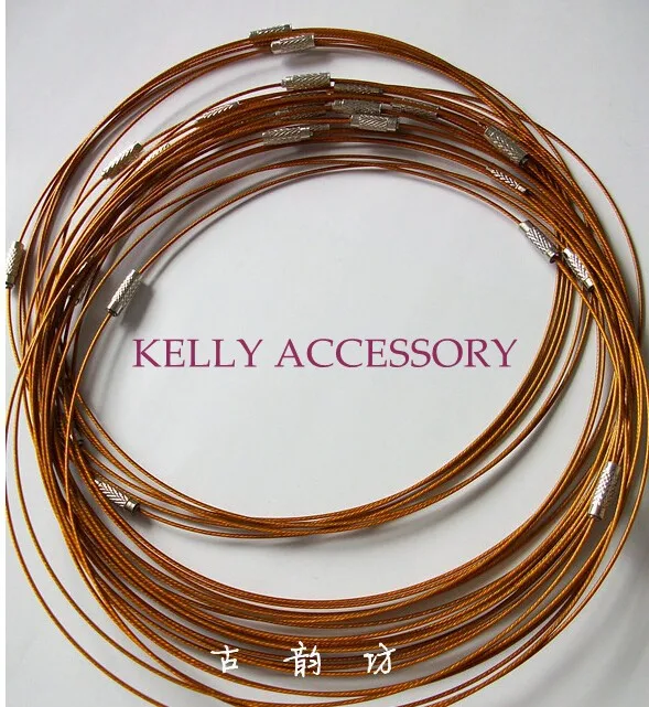 Ожерелье чокер из кофейной проволоки с застежкой 18 дюймов 50 шт.|jewellery name|necklace